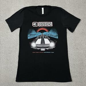3 Doors Down Shirt Mens Small Away From The Sun Tour 2023 Band Tee Rock Grunge